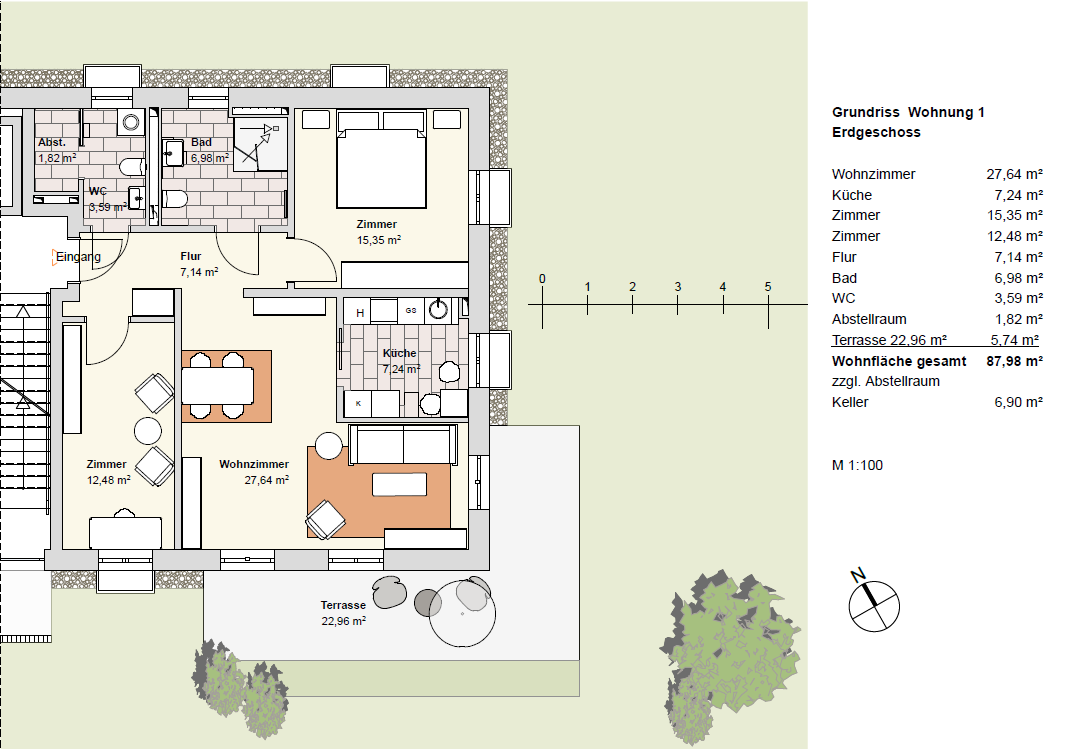 Grundriss Wohnung 1 - Transit Possendorf