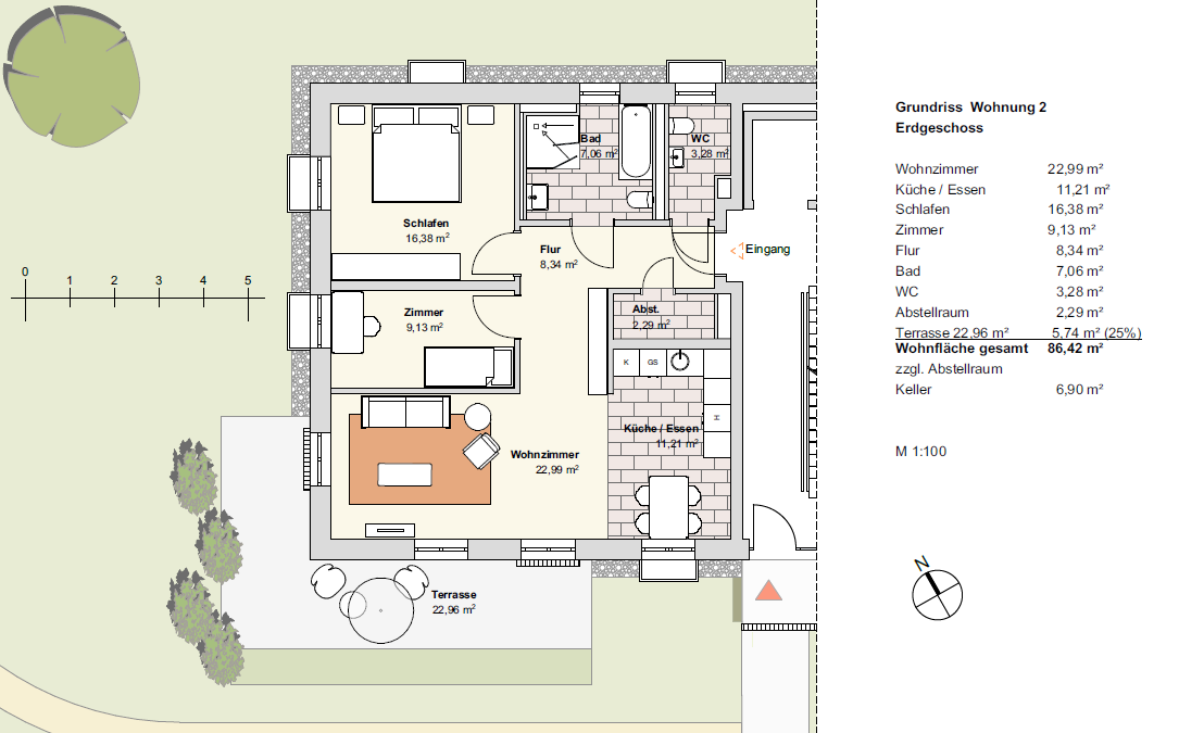 Grundriss Wohnung 2 - Transit Possendorf