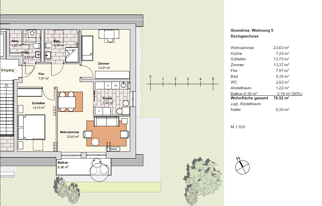 Grundriss Wohnung 5 - Transit Possendorf